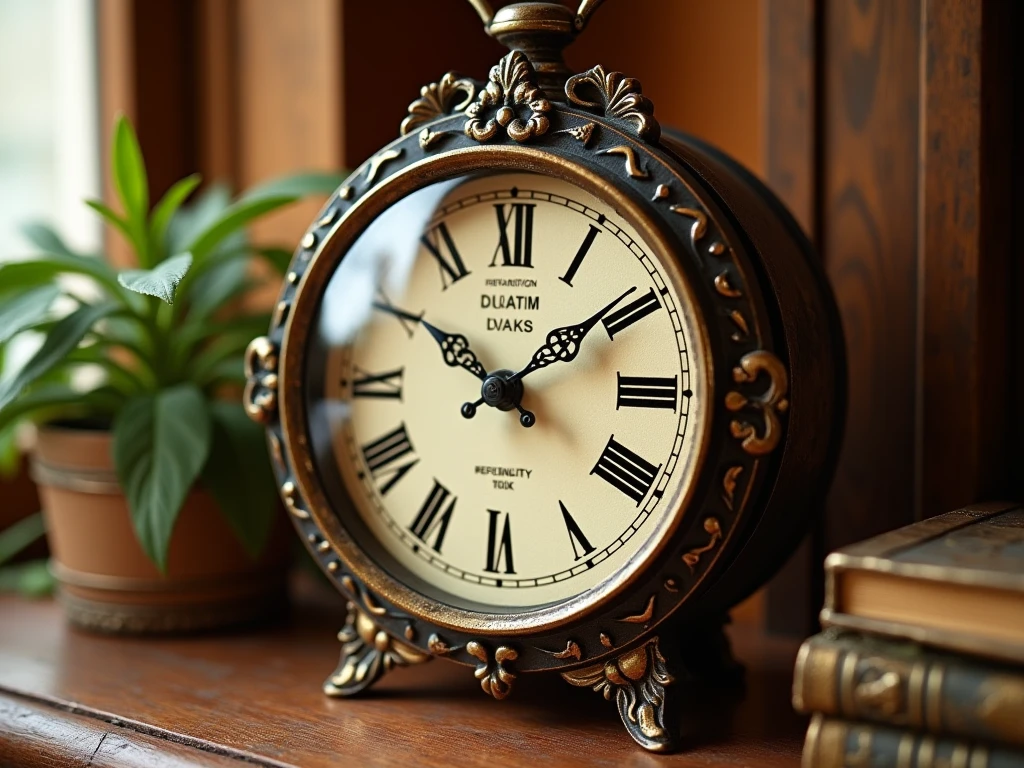 Reloj decorativo vintage con estilo retro